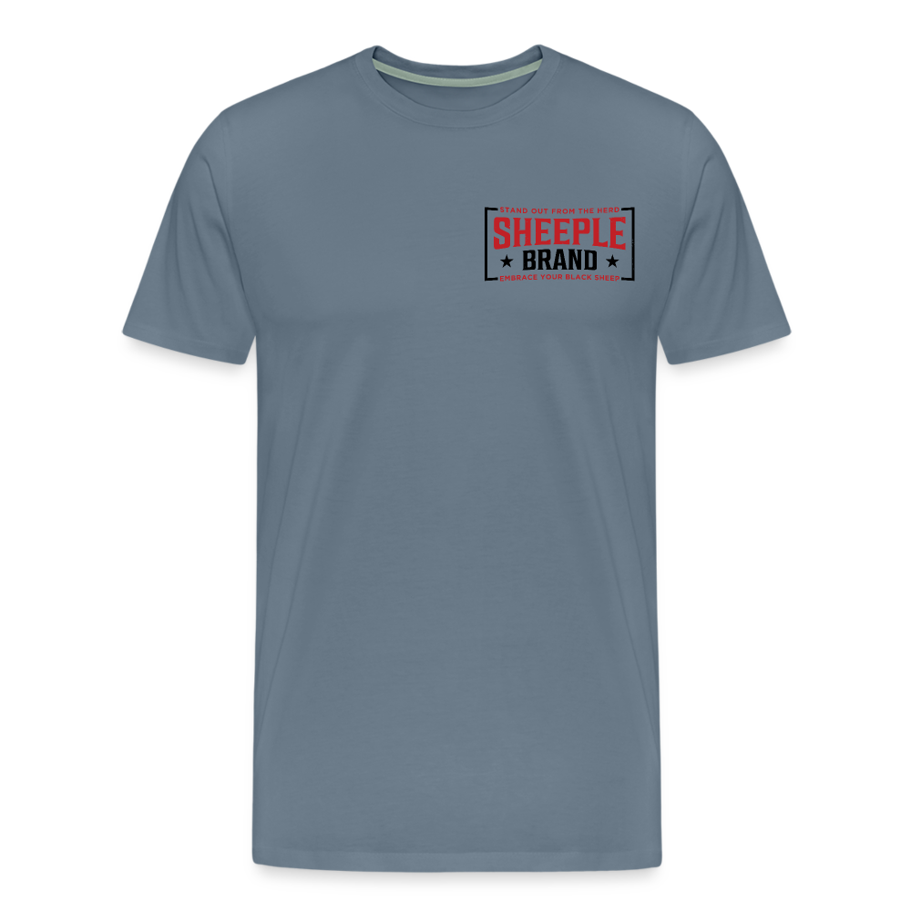 Men's Cotton Sheeple Brand T-Shirt - steel blue