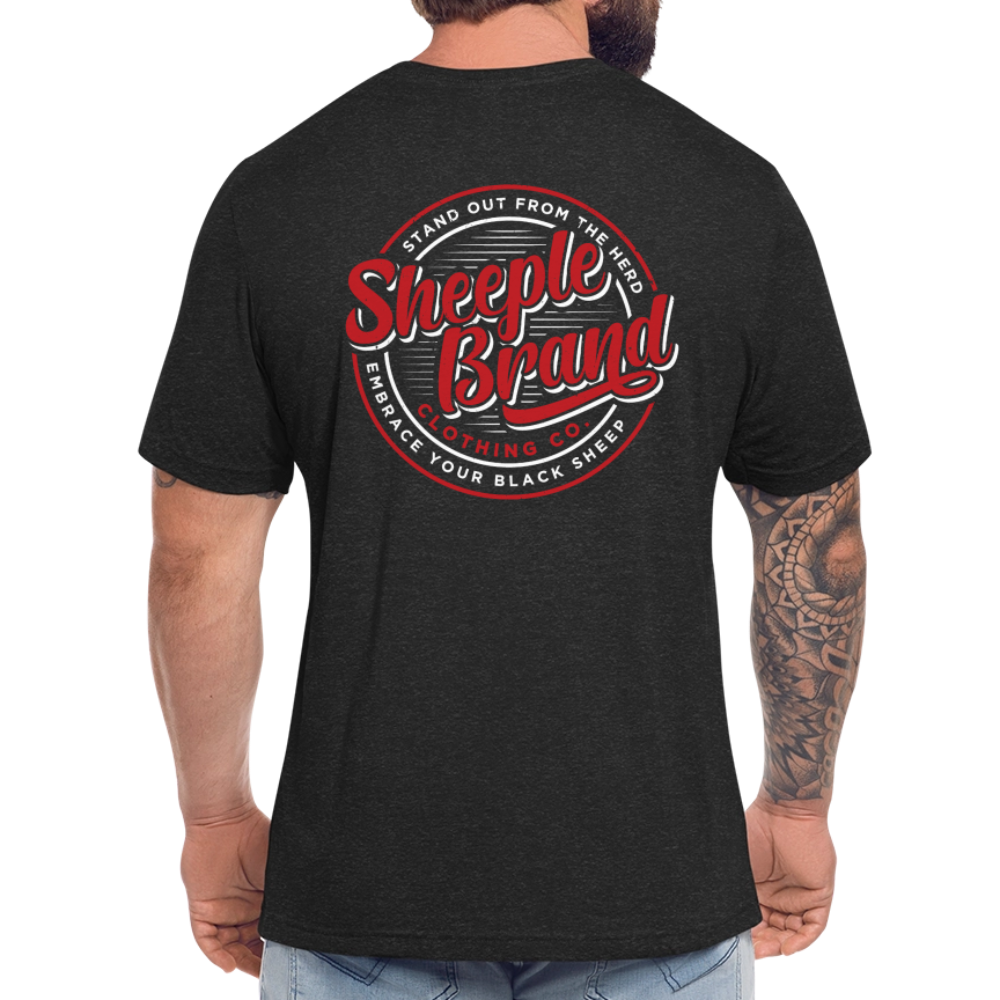 Unisex Tri-Blend T-Shirt Back Branding - heather black