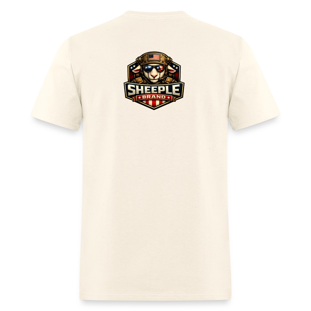 New Sheeple Brand Men's T-Shirt | GILDAN 5000 - sweet cream heather
