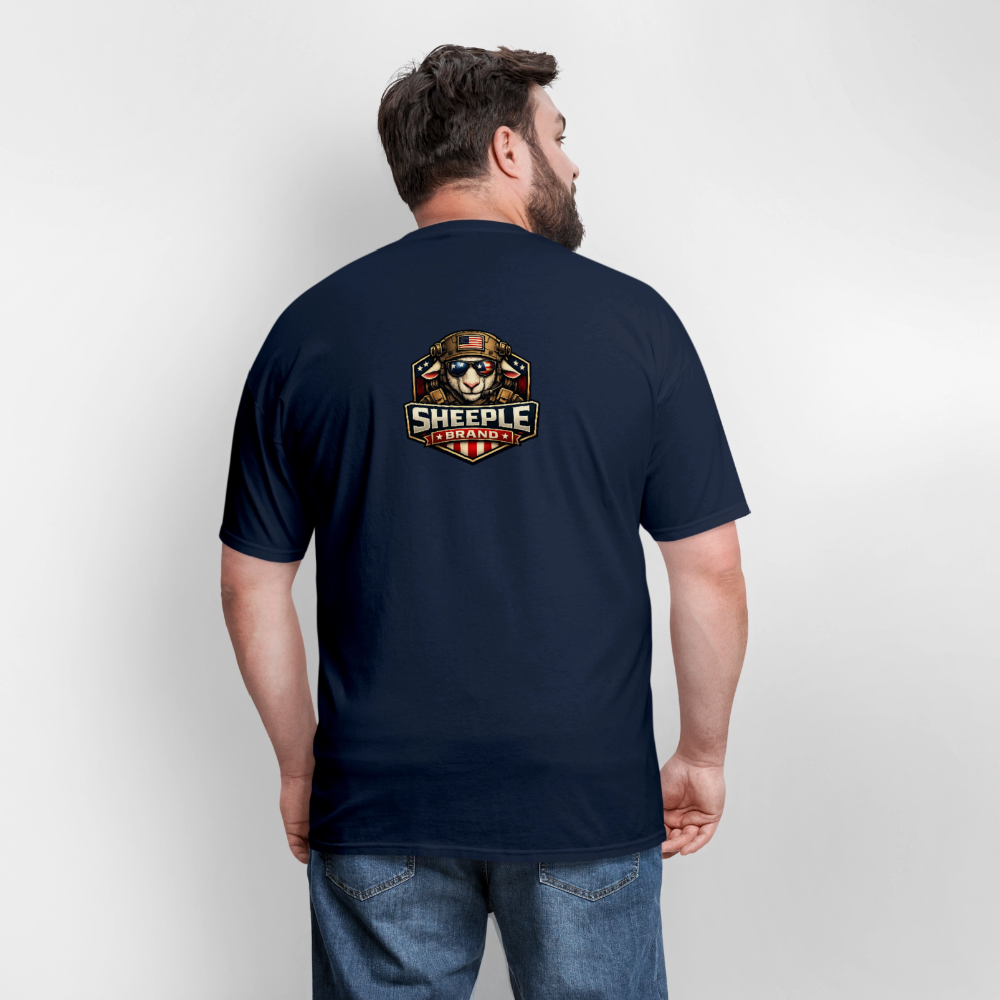 New Sheeple Brand Men's T-Shirt | GILDAN 5000 - navy