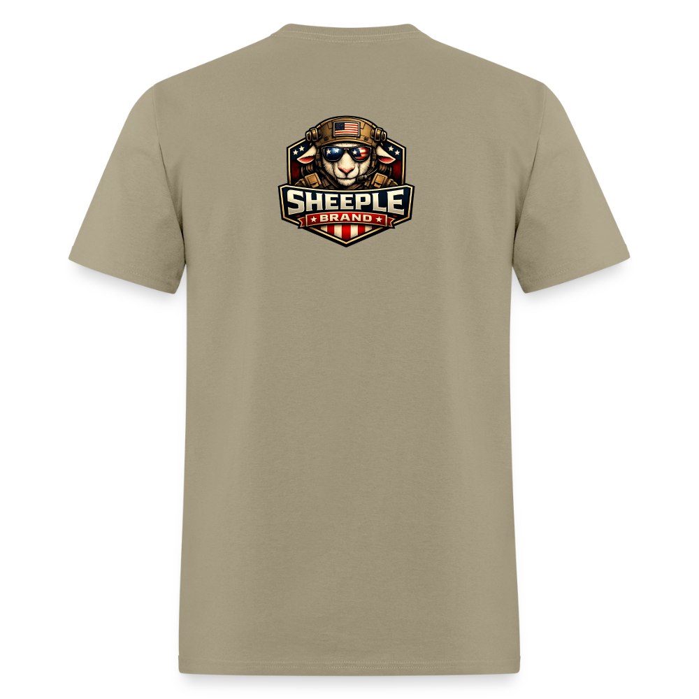New Sheeple Brand Men's T-Shirt | GILDAN 5000 - khaki