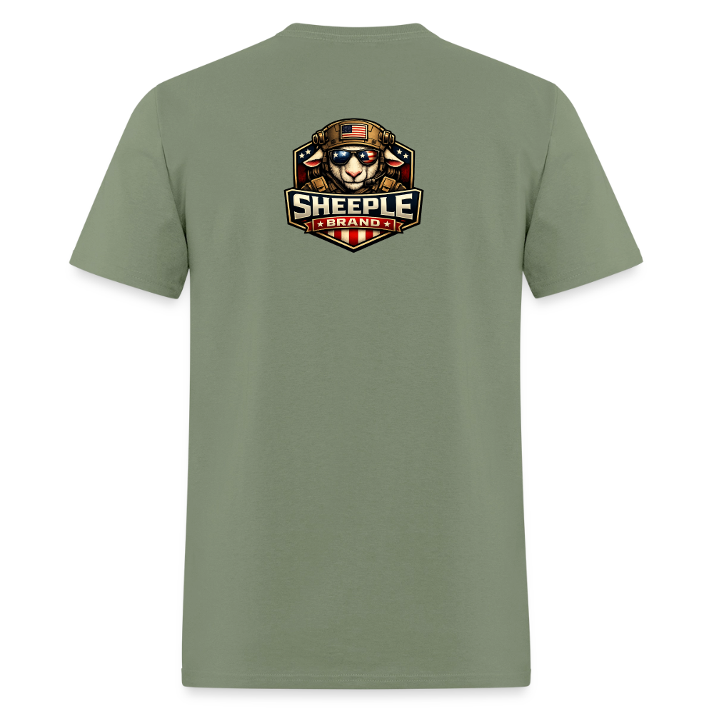 New Sheeple Brand Men's T-Shirt | GILDAN 5000 - military green