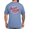 Unisex Tri-Blend T-Shirt Back Branding - heather blue