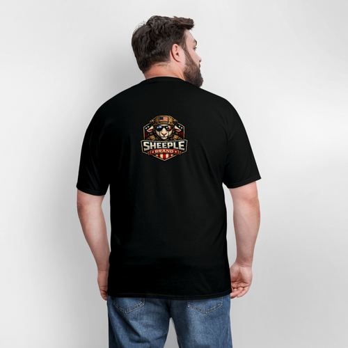 New Sheeple Brand Men's T-Shirt | GILDAN 5000 - black