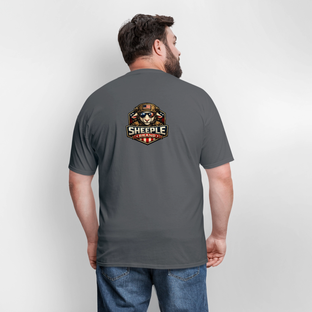 New Sheeple Brand Men's T-Shirt | GILDAN 5000 - charcoal