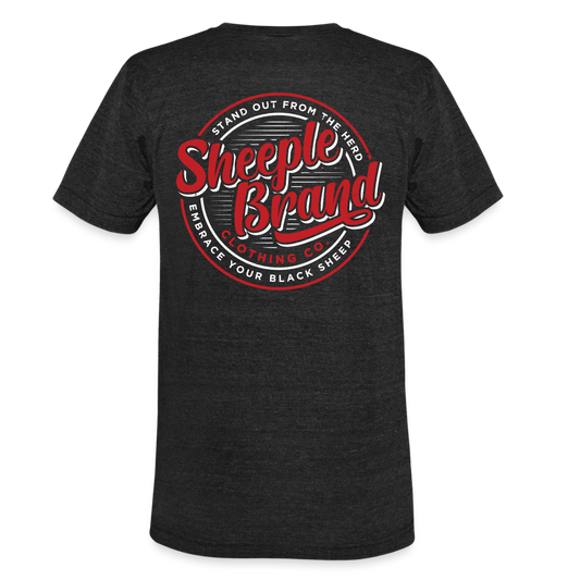 Unisex Tri-Blend T-Shirt Back Branding - heather black