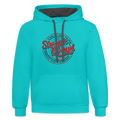 Sheeple Branded Hoodie - scuba blue/asphalt