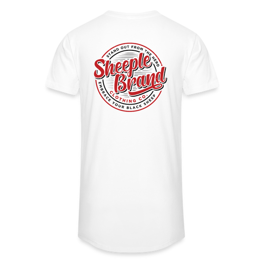 Men’s Long Body Urban Tee | White - white