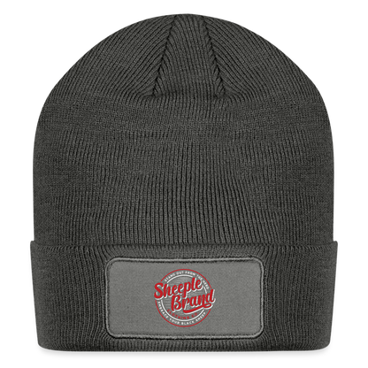 Sheeple Patch Beanie - charcoal grey