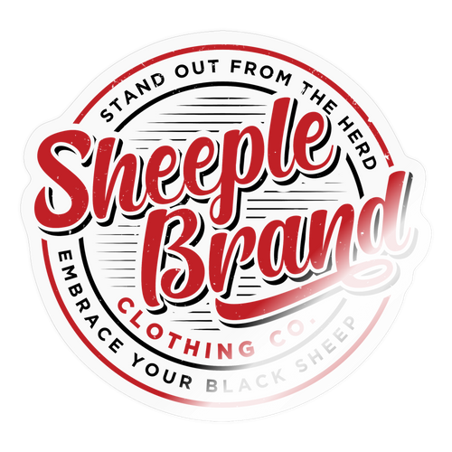 Sheeple Brand Sticker - transparent glossy