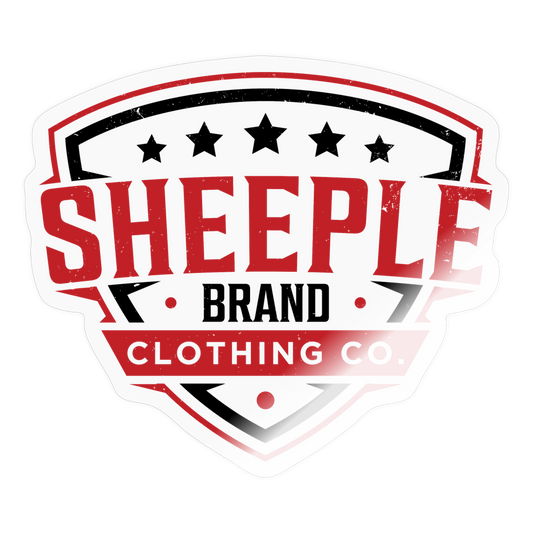 Sheeple Shield Sticker - transparent glossy