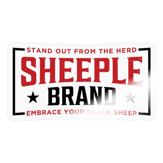 Sheeple Brand v2 Sticker - transparent glossy
